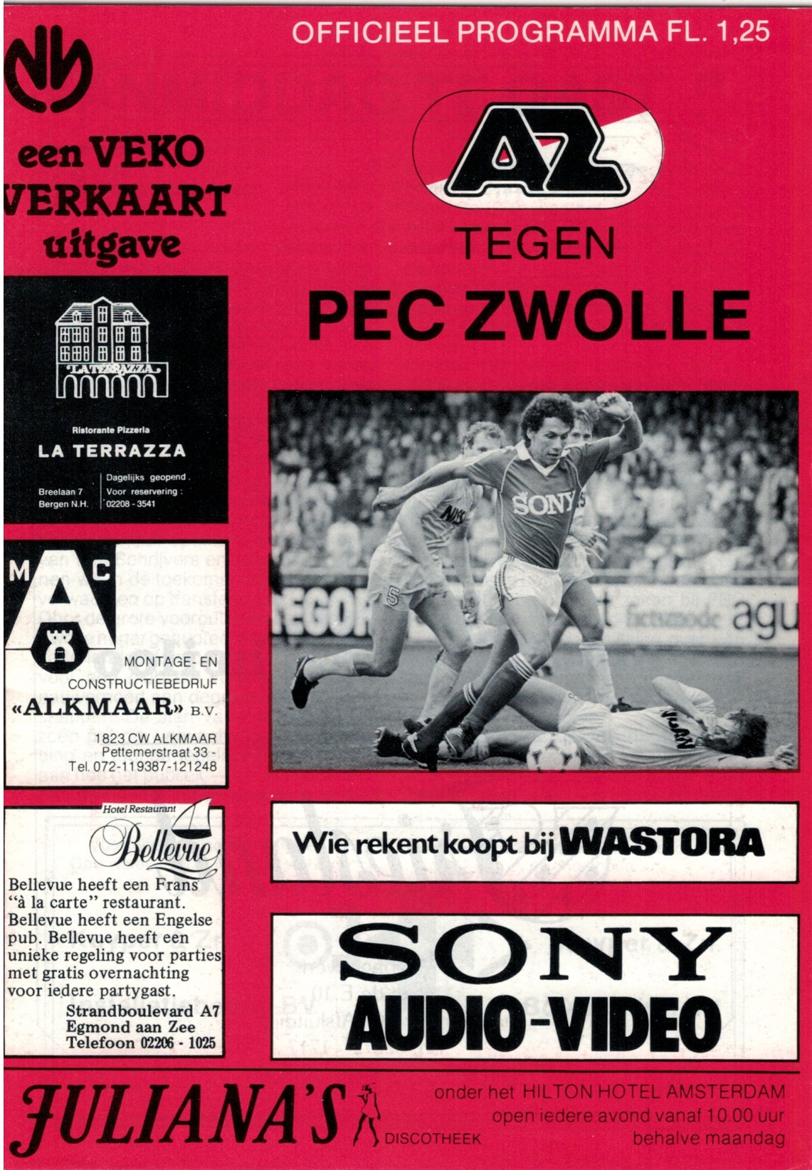 AZ Programma 4-sep-1983 PEC Zwolle thuis